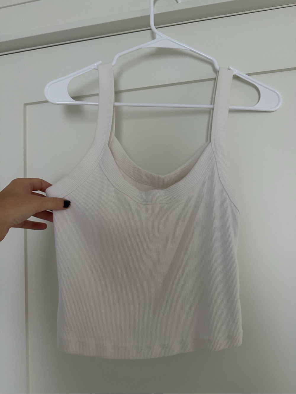 Classic Ribbed Tank Top - White - Picture 2 of 4